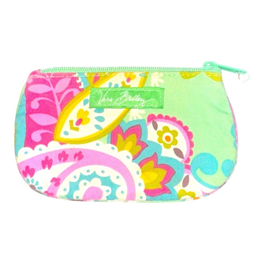 Vera Bradley Colorful Zip Coin Purse with Key Ring‎ Tutti Frutti
